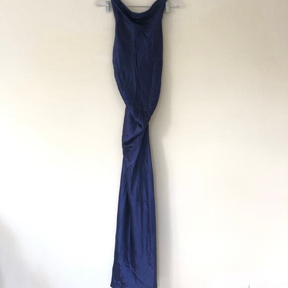 Reformation Womens Casette Silk  Dress Blue Iris Size 12 NWT - Picture 3 of 7